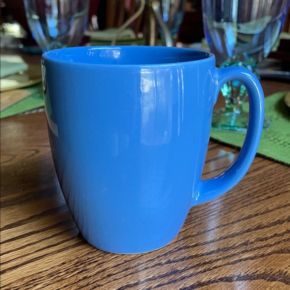 Corelle Secret Garden Pattern Solid Blue Coffee Cup - Picture 1 of 4